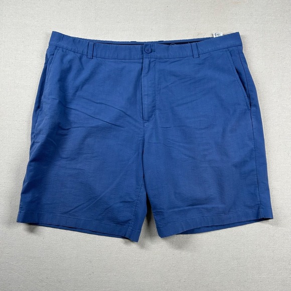 Vineyard Vines Shorts Mens 42 On The Go OTG Performance Chino Pinstripe Blue - Picture 1 of 9
